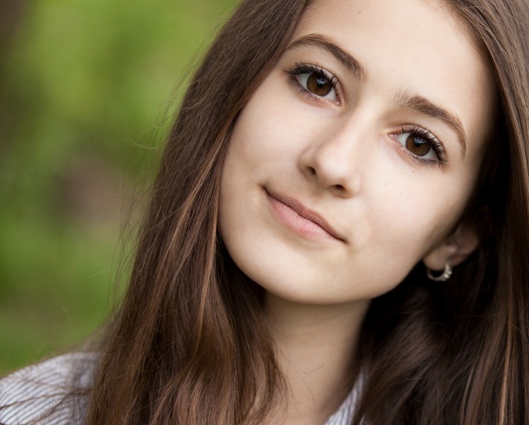 a 13-year-old brunette girl photographed in May 2015, picture 13