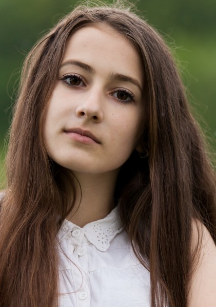 a 13-year-old brunette girl photographed in May 2015, picture 19