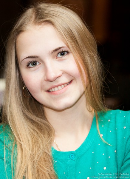 a beautiful 19-year-old Catholic blond girl photographed in February 2015, picture 11