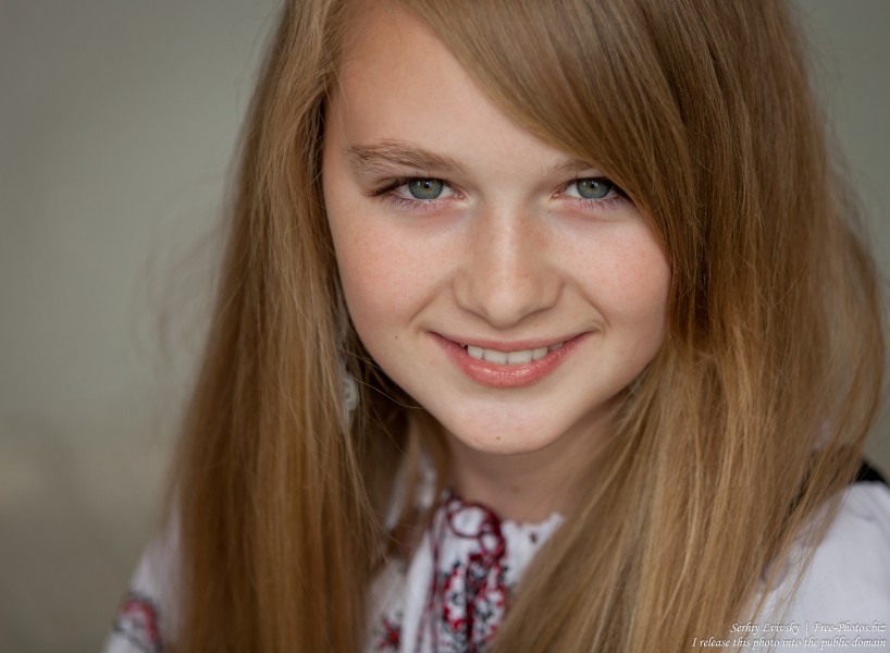 a blond 13-year-old girl photographed in June 2015, picture 14