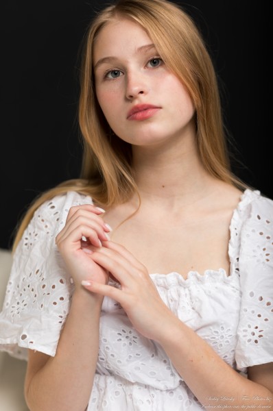 Joanna - a 15-year-old girl with natural lips and blonde hair photographed in July 2023 by Serhiy Lvivsky, picture 12