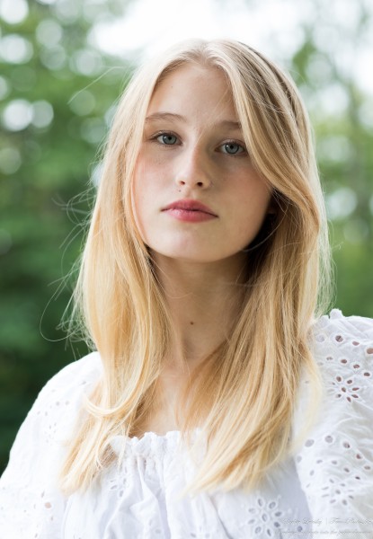 Joanna - a 15-year-old girl with natural lips and blonde hair photographed in July 2023 by Serhiy Lvivsky, picture 21