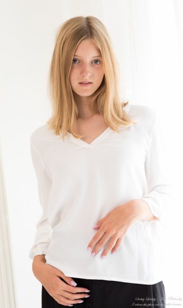 Martha - a 13-year-old natural blonde creation of God photographed in August 2023 by Serhiy Lvivsky, picture 25
