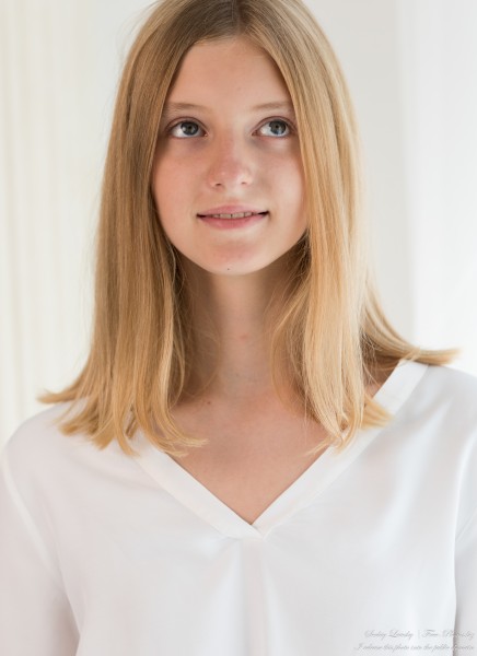 Martha - a 13-year-old natural blonde creation of God photographed in August 2023 by Serhiy Lvivsky, picture 26