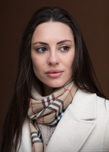 Natalia - a 26-year-old brunette girl with large eyes photographed in February 2022 by Serhiy Lvivsky, picture 16