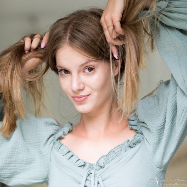 Vika - an 18-year-old girl with natural fair hair, the third photoshoot, taken in August 2023 by Serhiy Lvivsky, picture 47