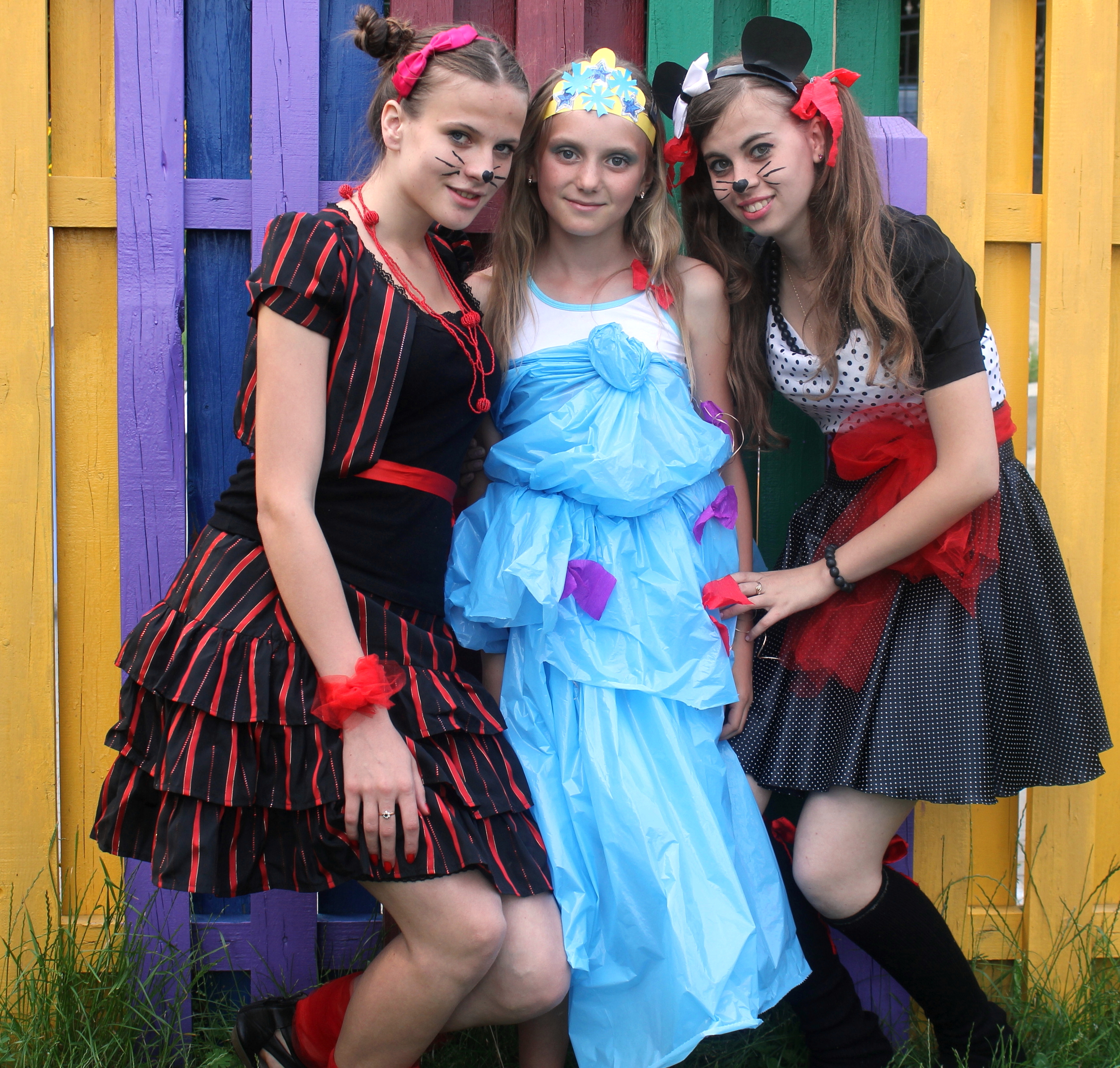 three fantastic beautiful girls in a Catholic camp, picture 26