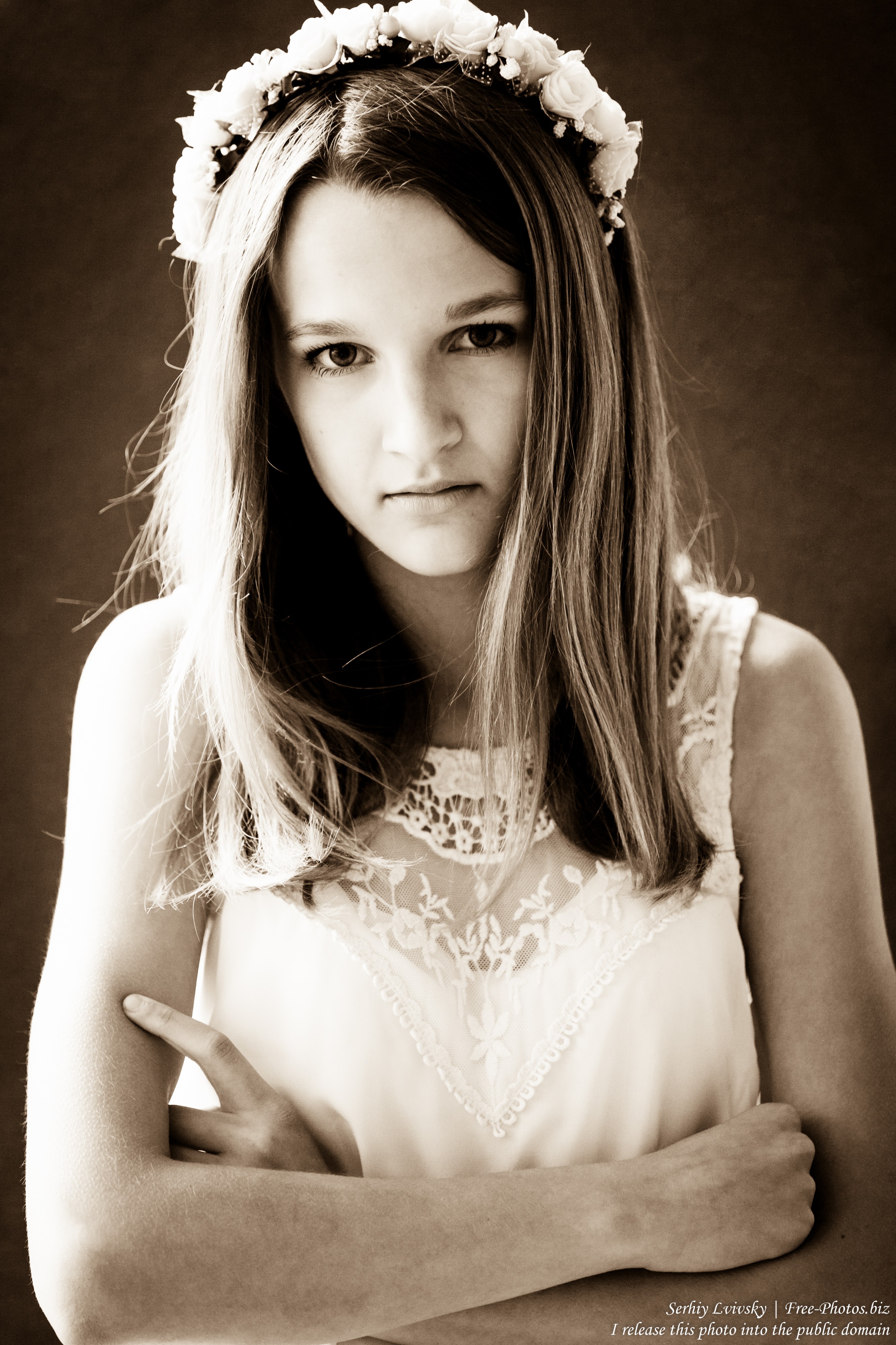 a 13-year-old Catholic girl in a white dress photographed in June 2015, picture 6