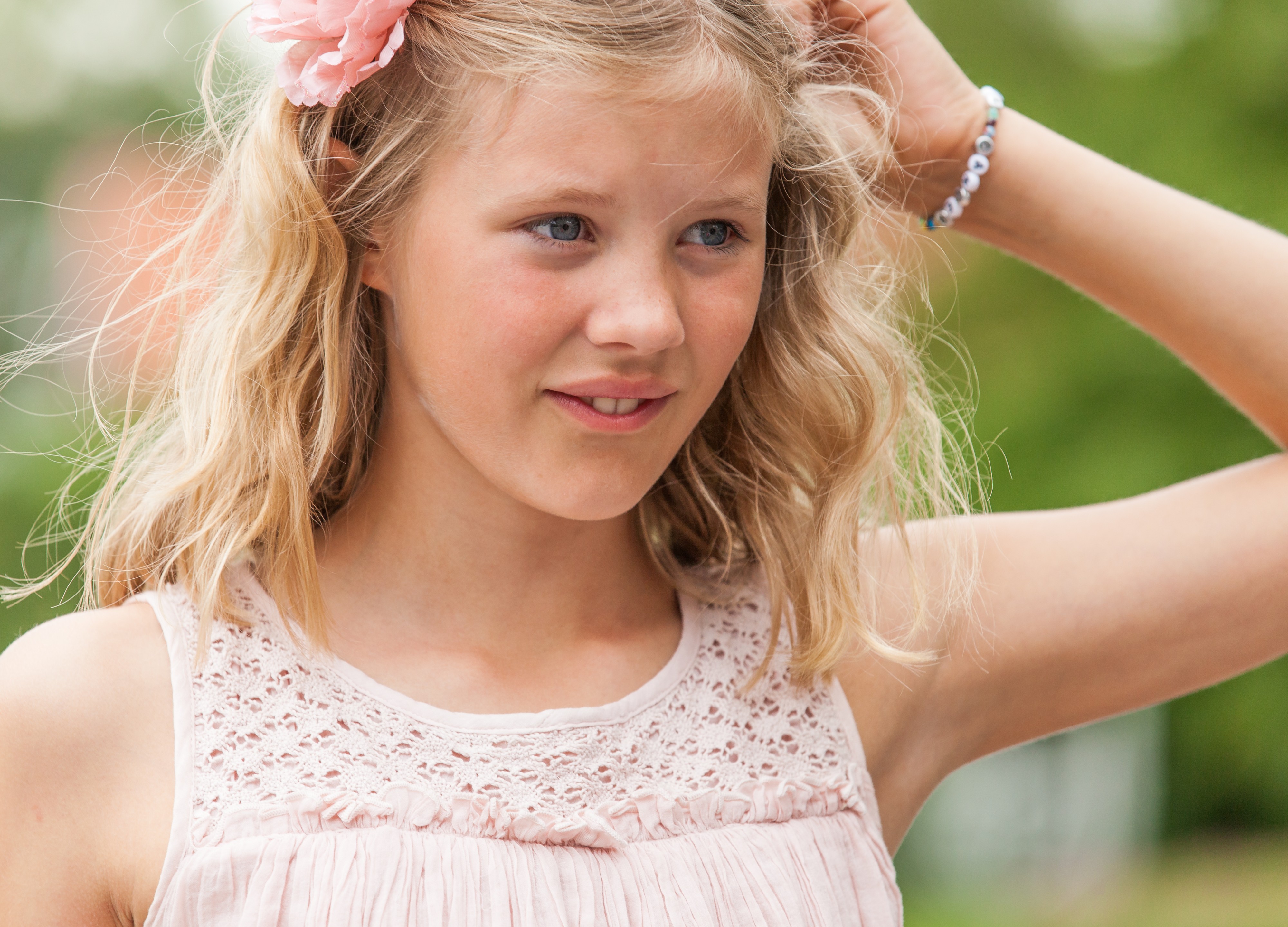 a blond beautiful girl photographed in Sigtuna, Sweden in June 2014, picture 8 out 20