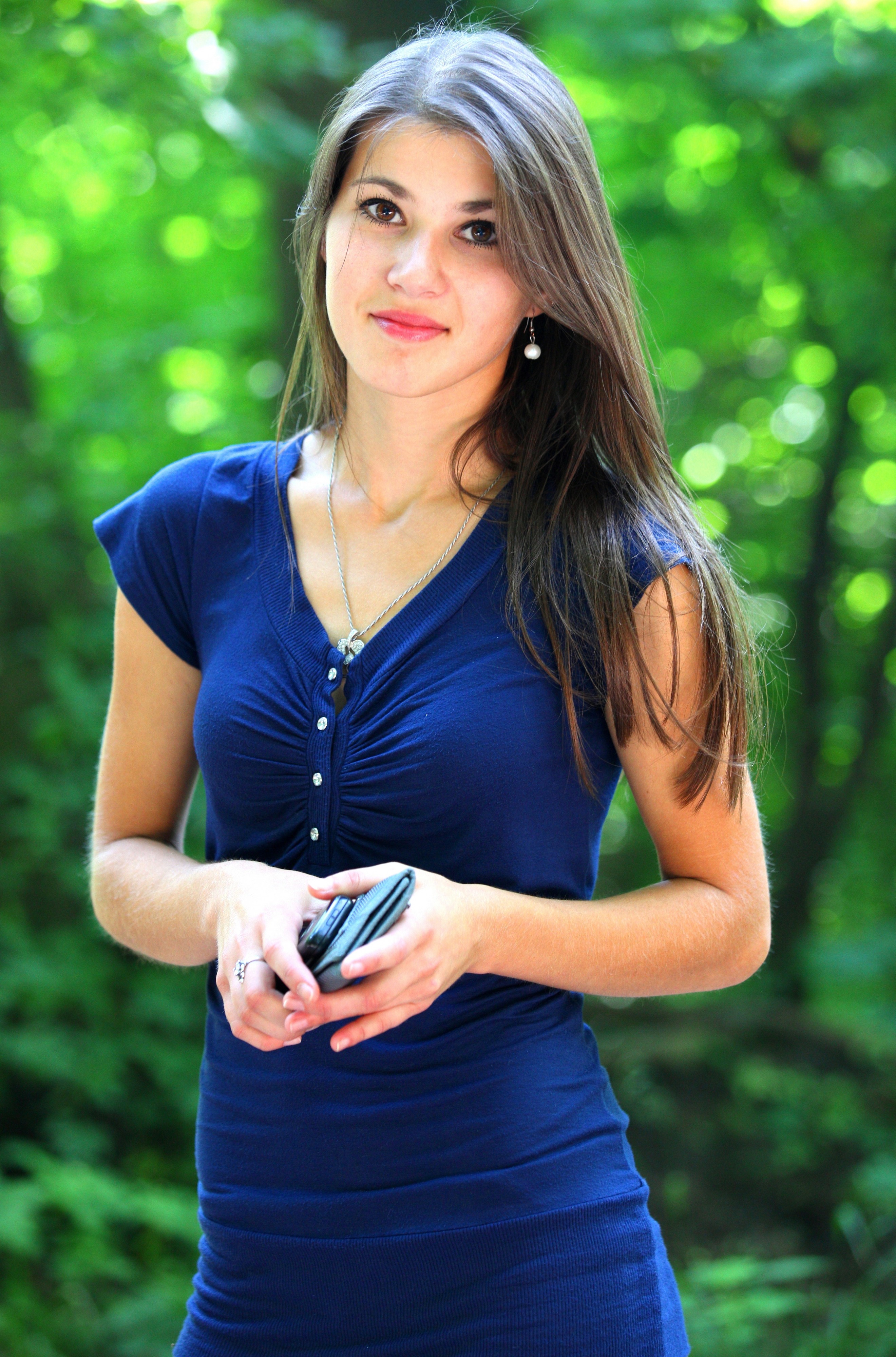 a stunningly beautiful brunette Catholic girl photographed in July 2013, portrait 10/15