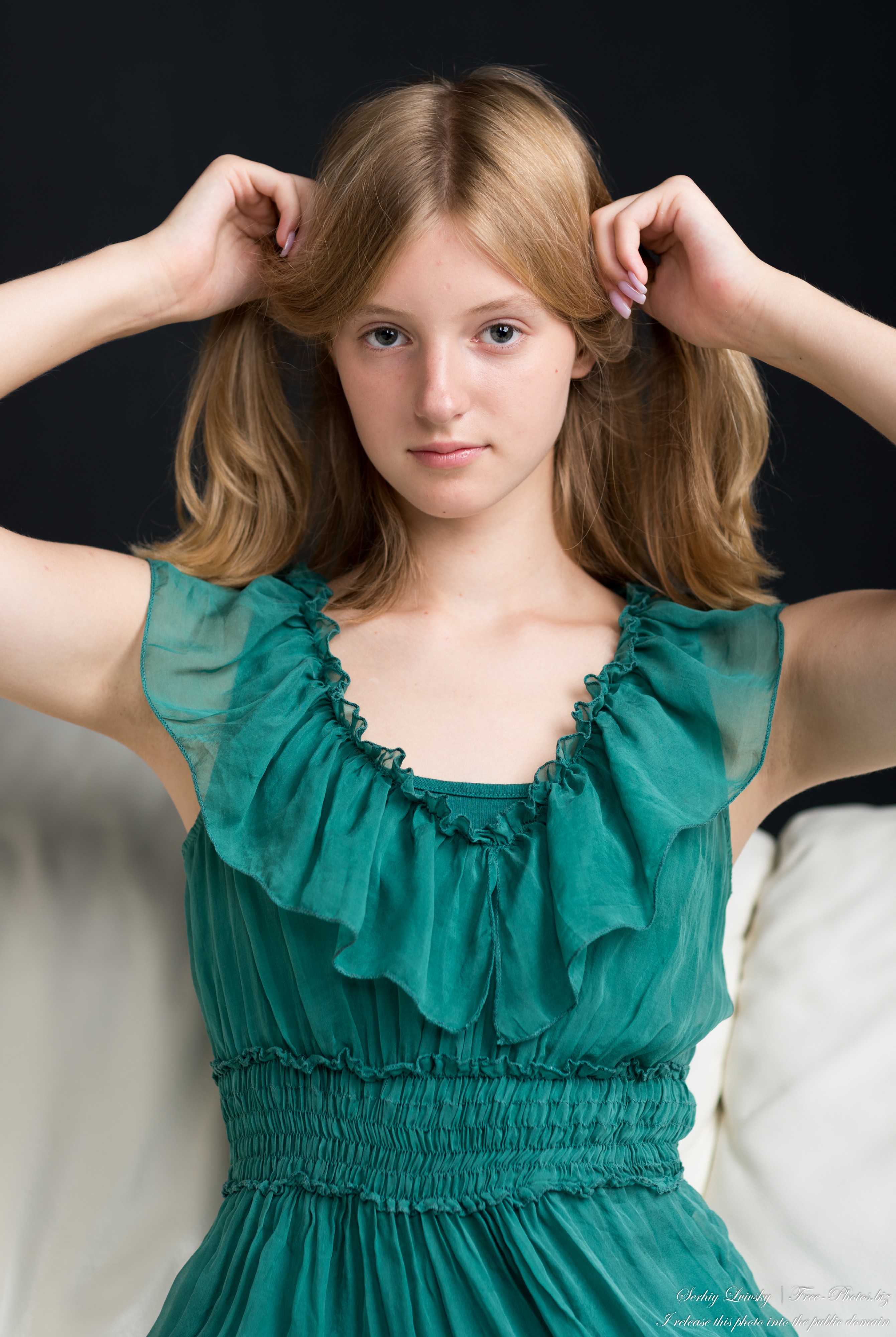 Martha - a 13-year-old natural blonde creation of God photographed in August 2023 by Serhiy Lvivsky, picture 15