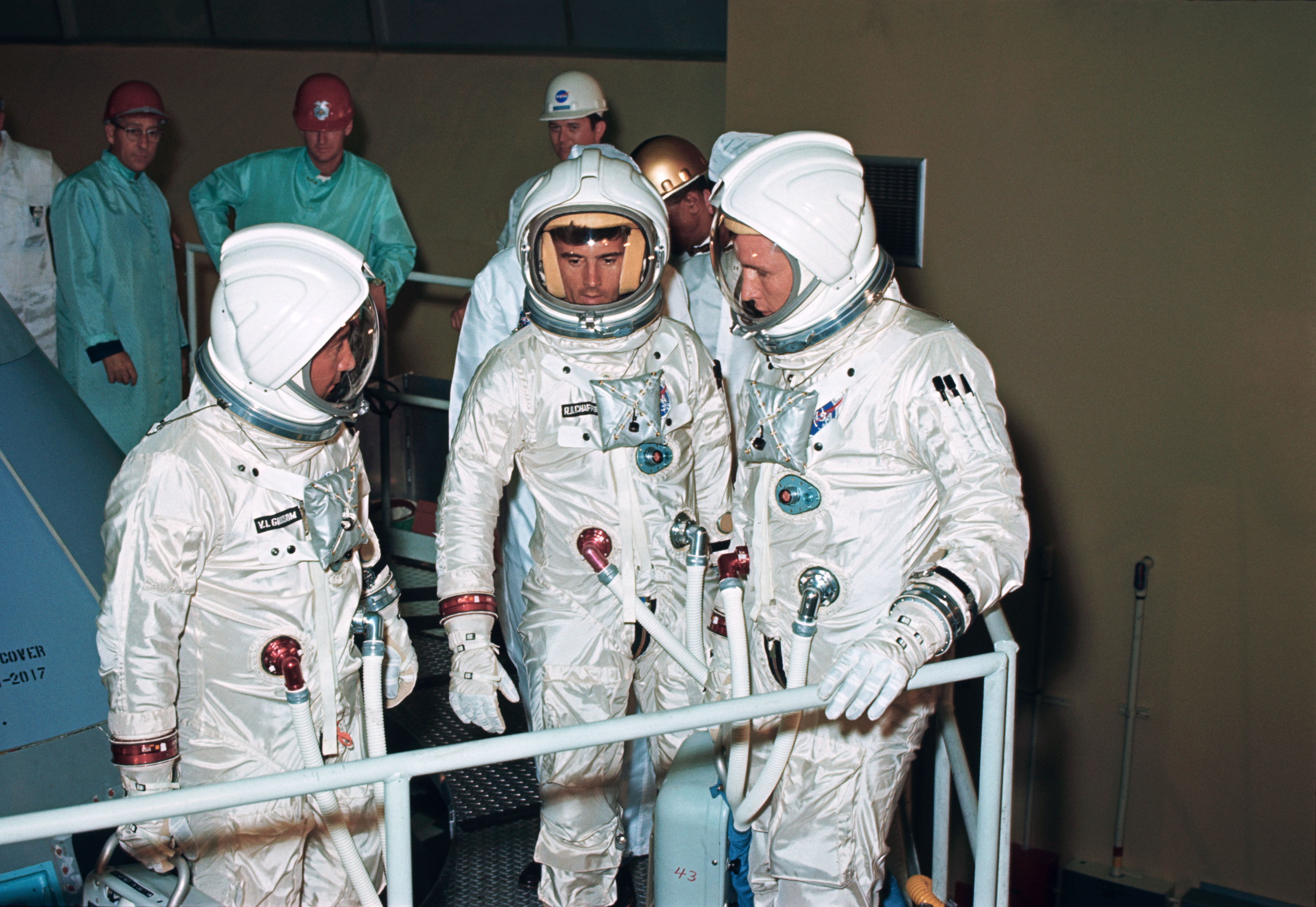 Apollo 1 suited