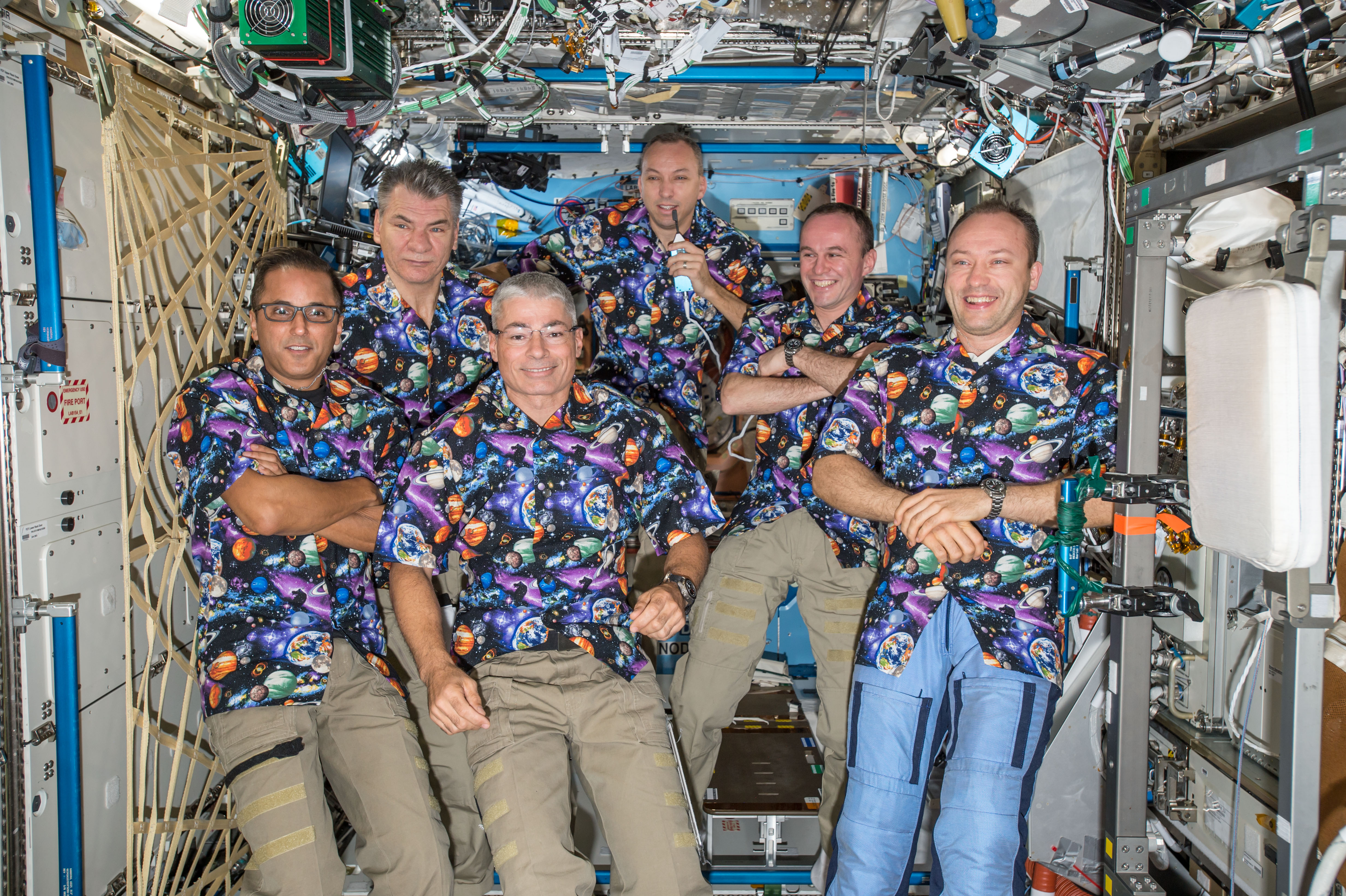 Expedition 53 inflight crew portrait in the Destiny lab