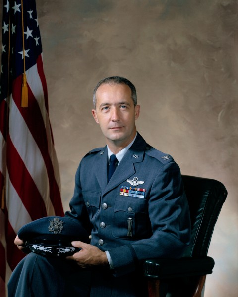 Astronaut James A. McDivitt in Air Force uniform