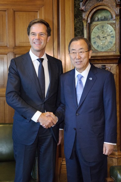 Minister-president Rutte en Secretaris-generaal van de Verenigde Naties Ban Ki-moon (9612838899) (2)