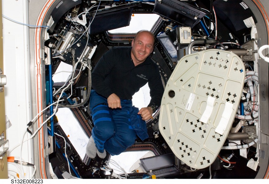 STS132 Reisman inside Cupola
