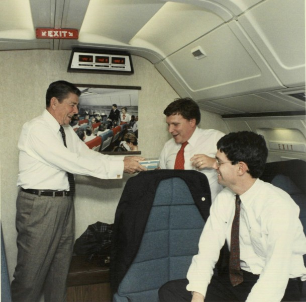 William Martin and Ronald Reagan on AF1