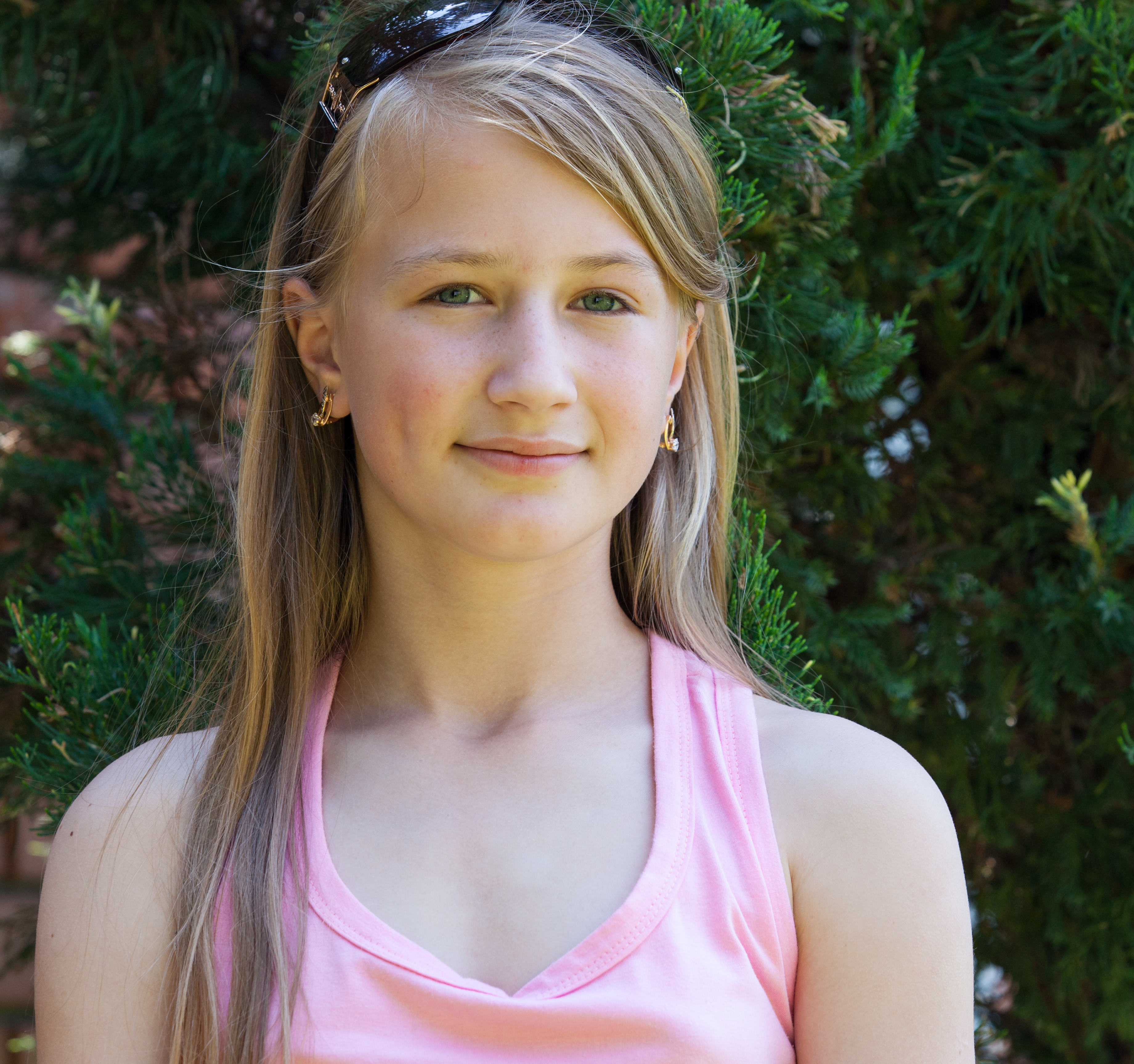 a blond girl of Catholic confession photographed in May 2014, portrait 8/21