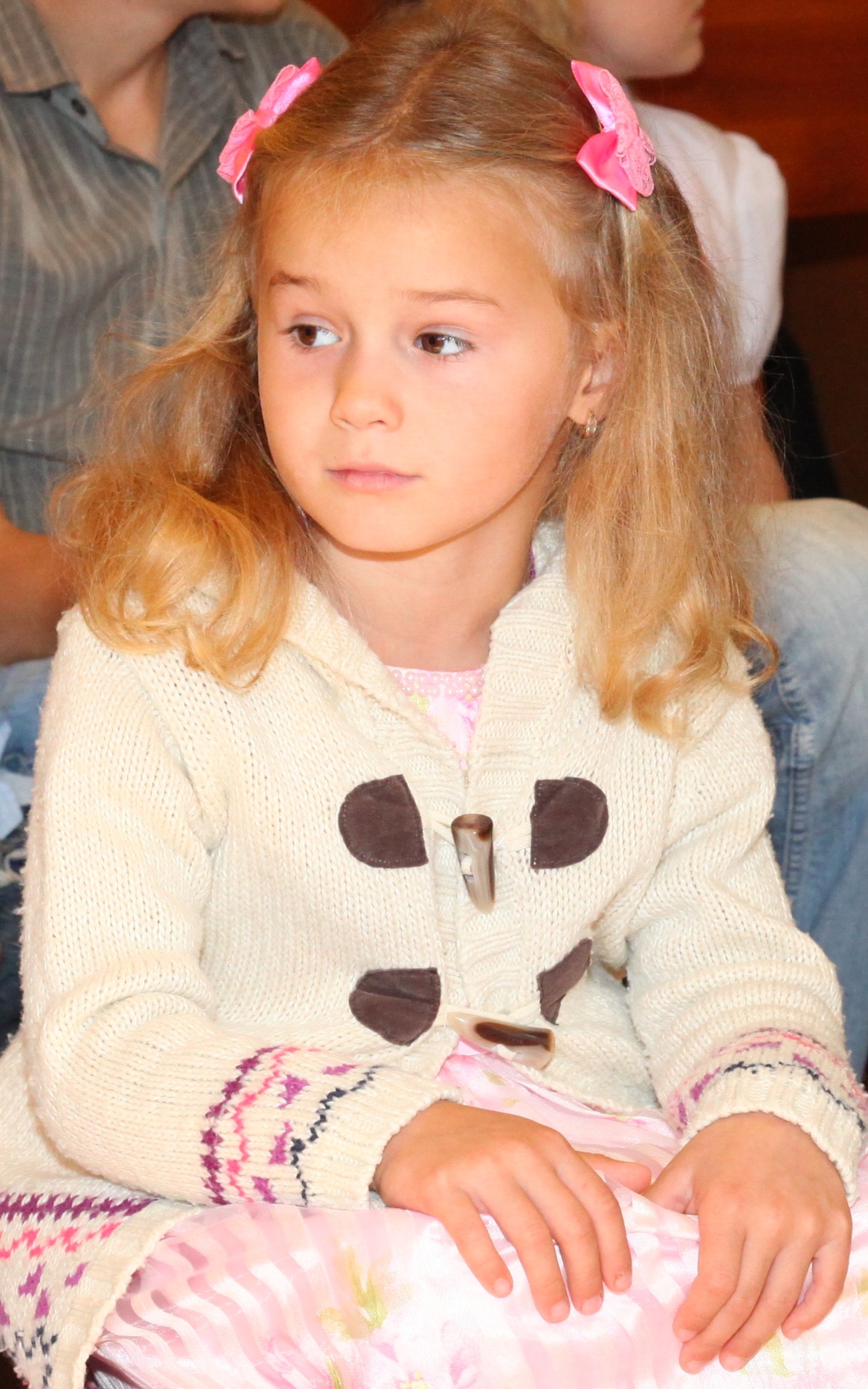 a beautiful young girl in a Catholic Church