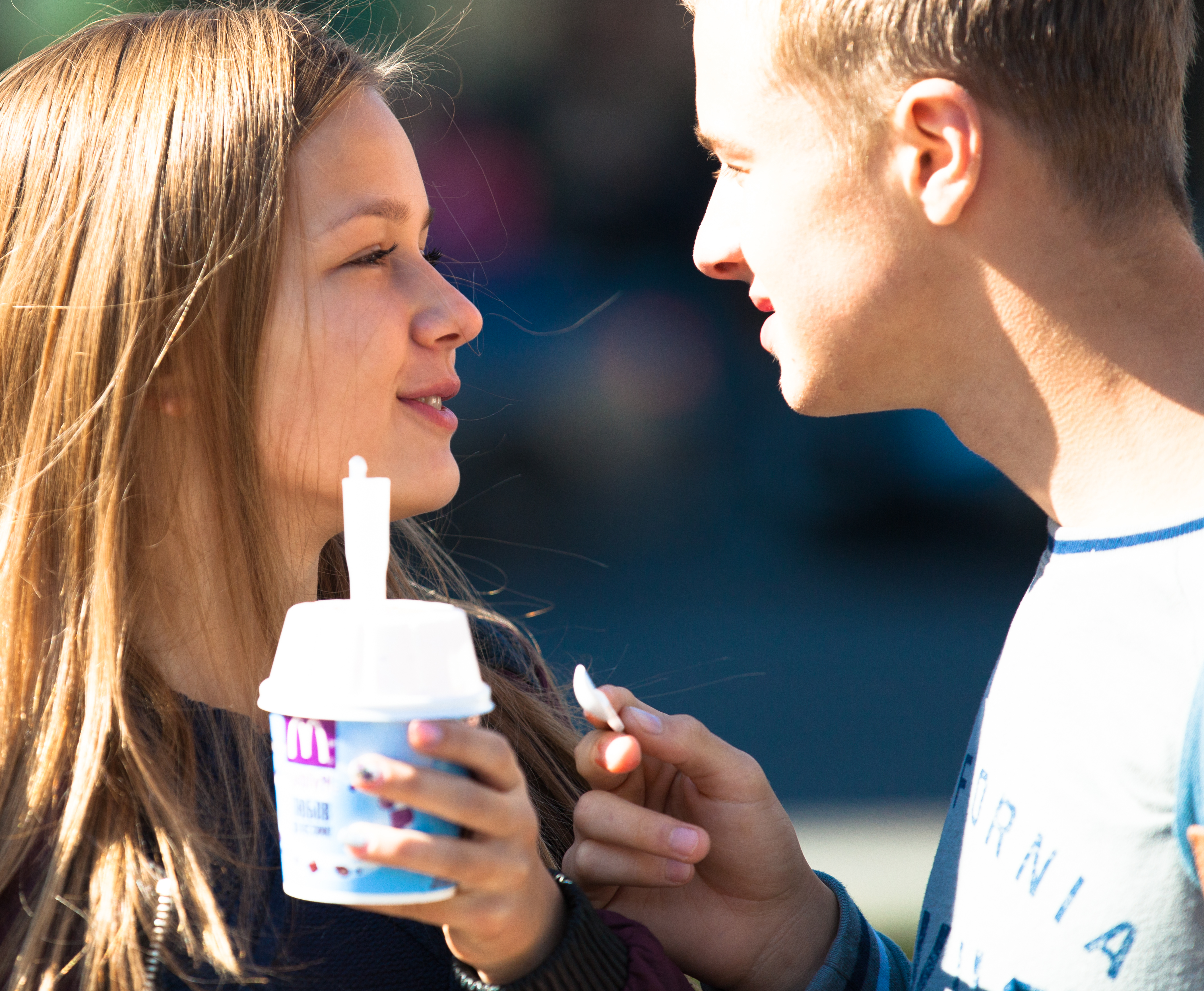 a girl and a boy photographed in October 2014