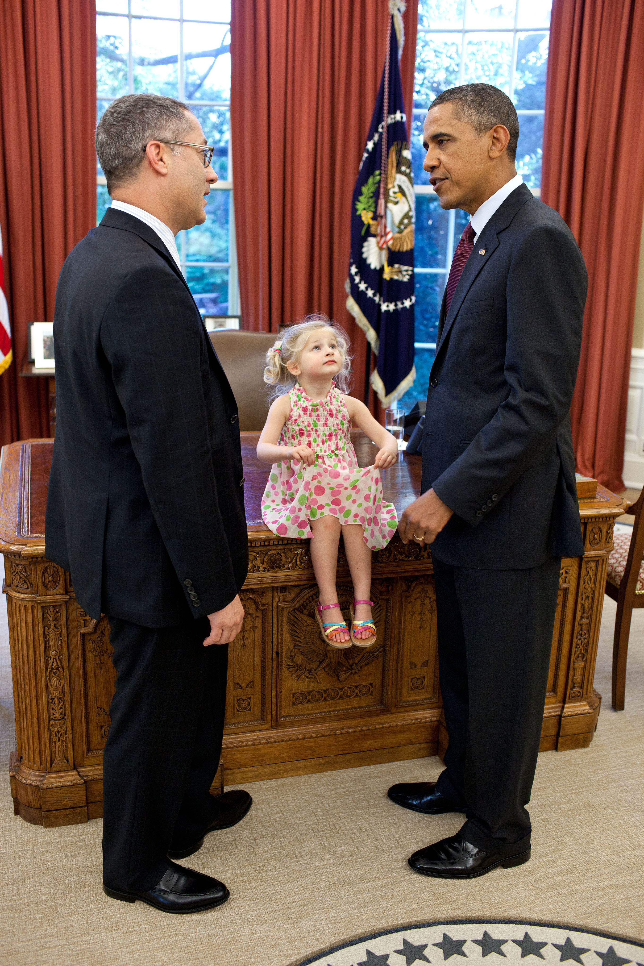 Barack Obama talks with Andrew Kline