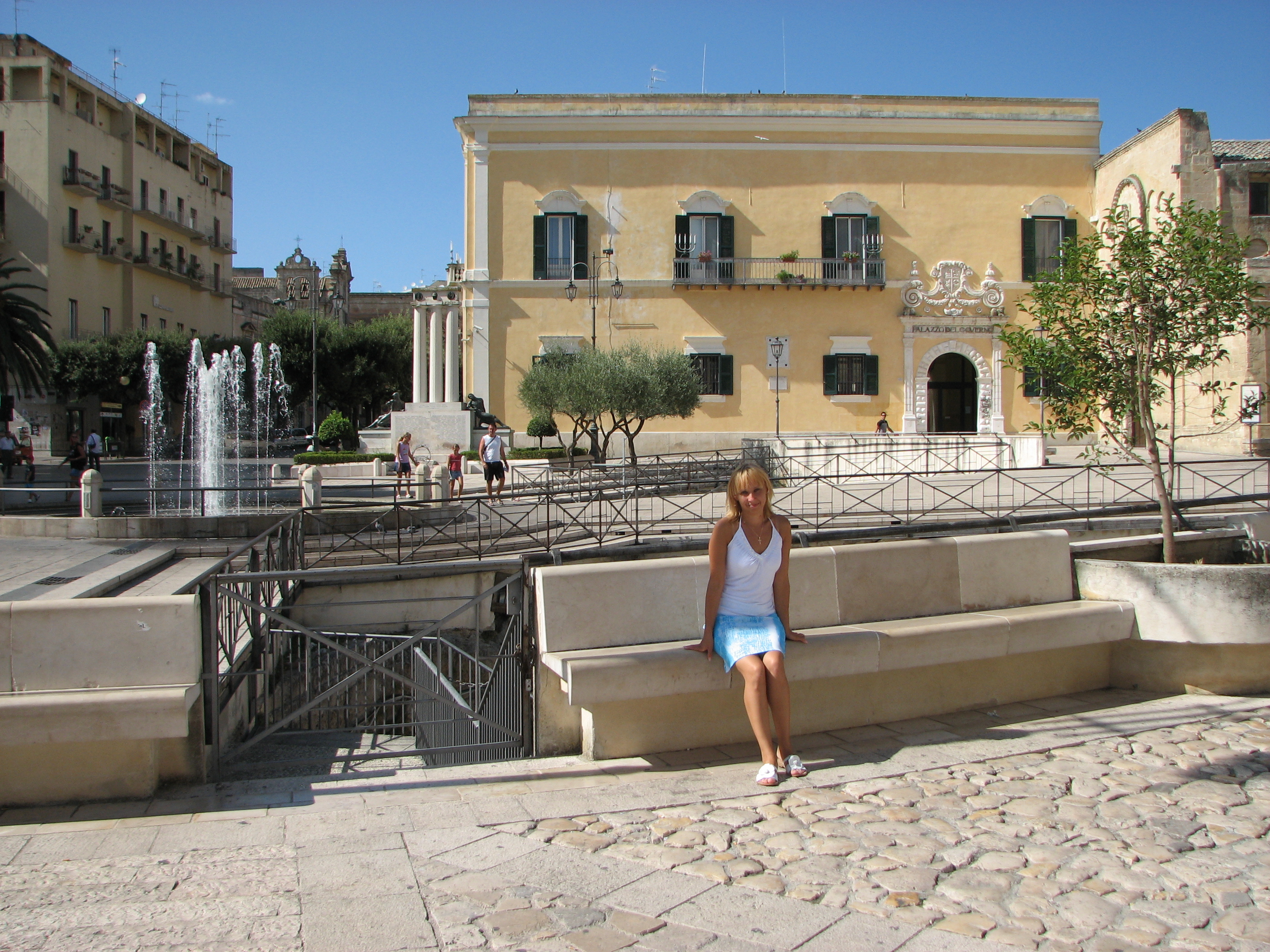 A young woman in Matera town, southern Italy, European Union, summer 2011, picture 1