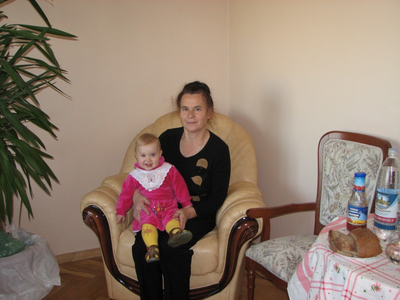 Grandmother with her granddaughter, family