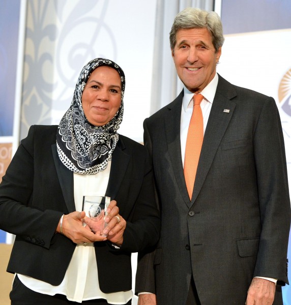 Latifa Ibn Ziaten of France and U.S. Secretary of State John Kerry - IWOC 2016