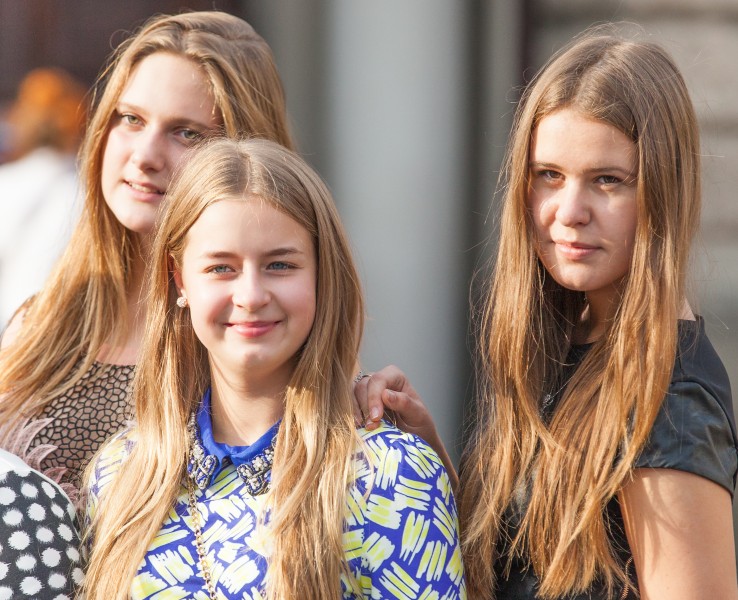 three girls photographed in September 2014