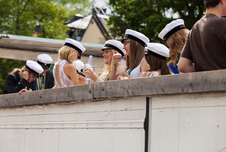students during graduation celebration in Uppsala, Sweden, in June 2014, picture 10