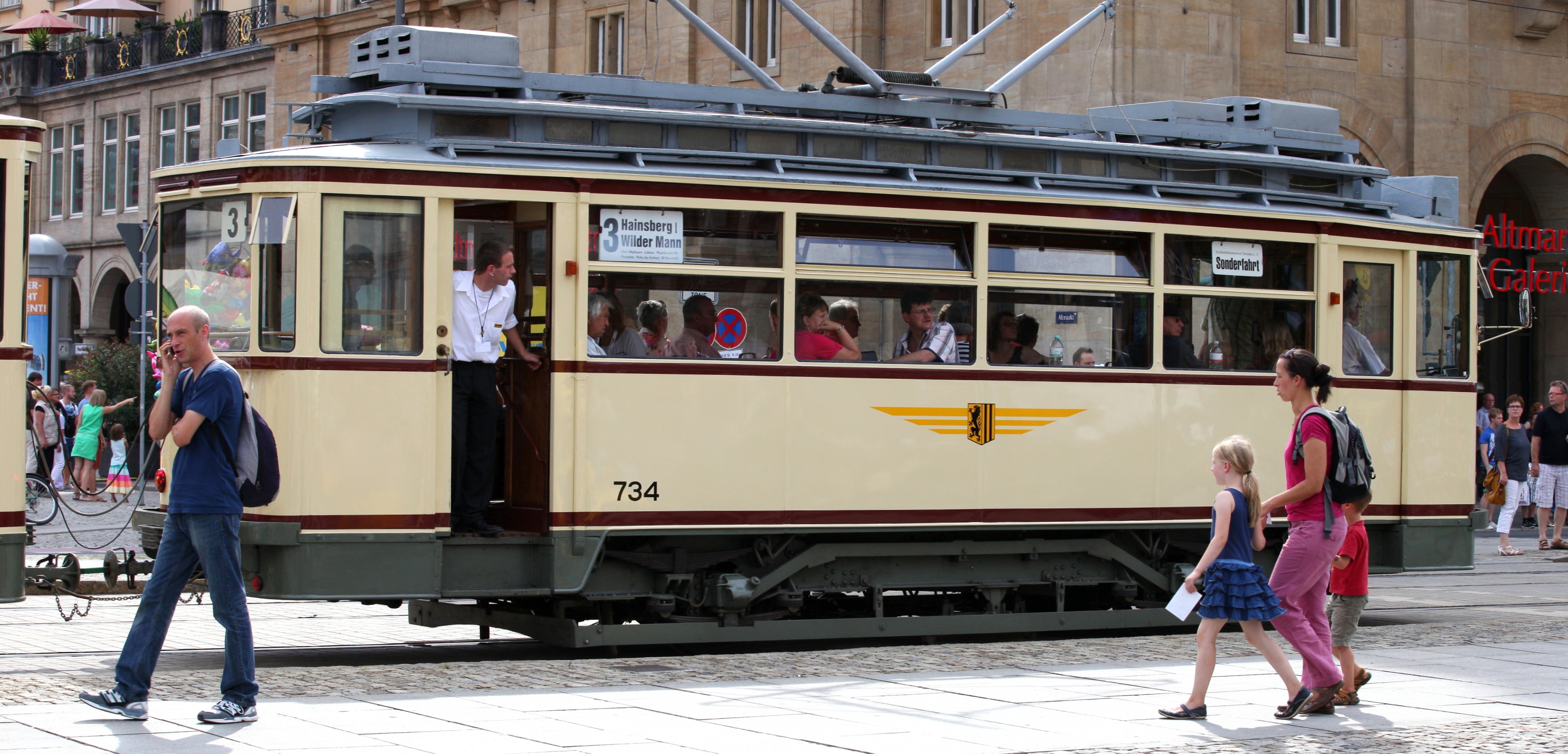a tram in Dresden, Germany, Europe, August 2013, picture 53