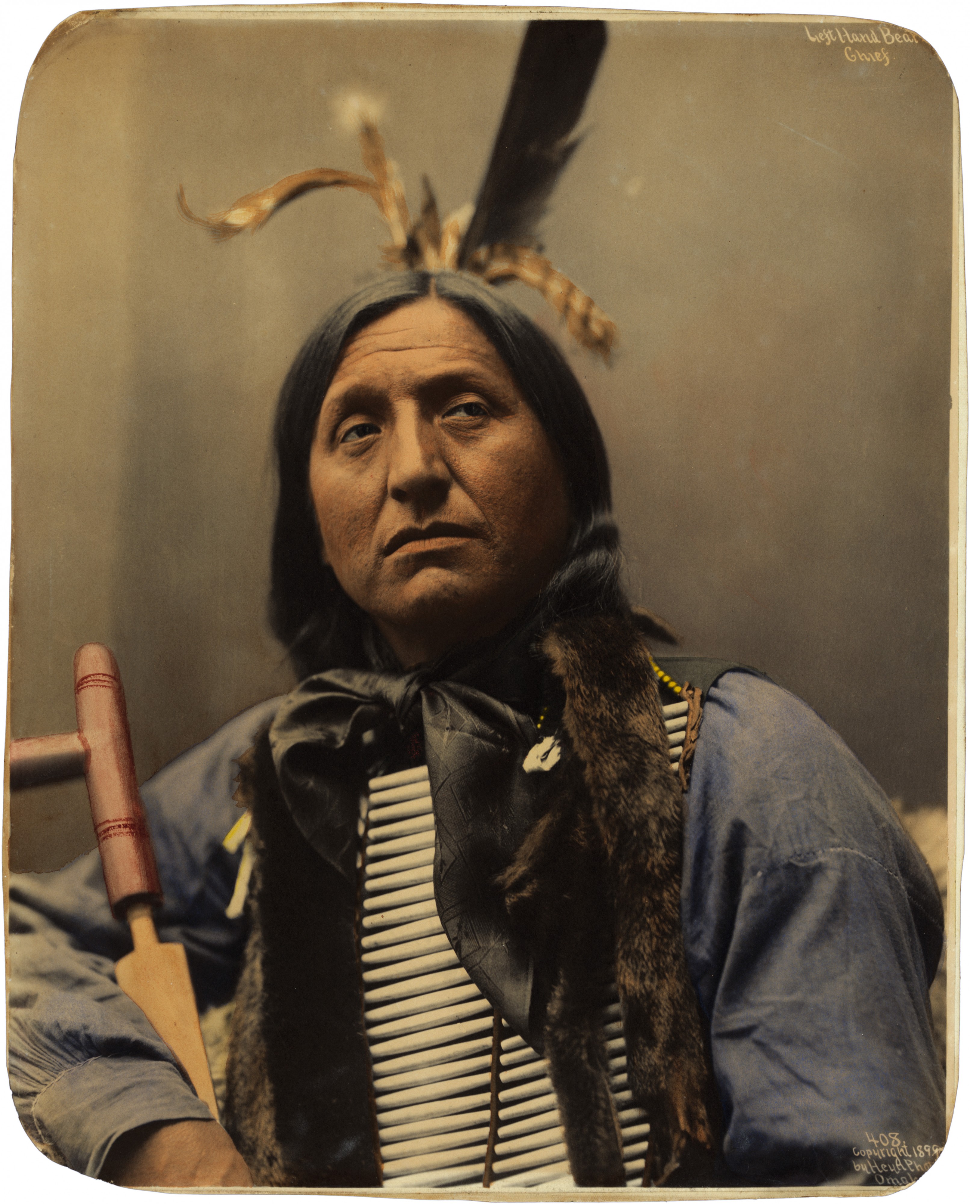 Left Hand Bear, Oglala Sioux chief, by Heyn Photo, 1899