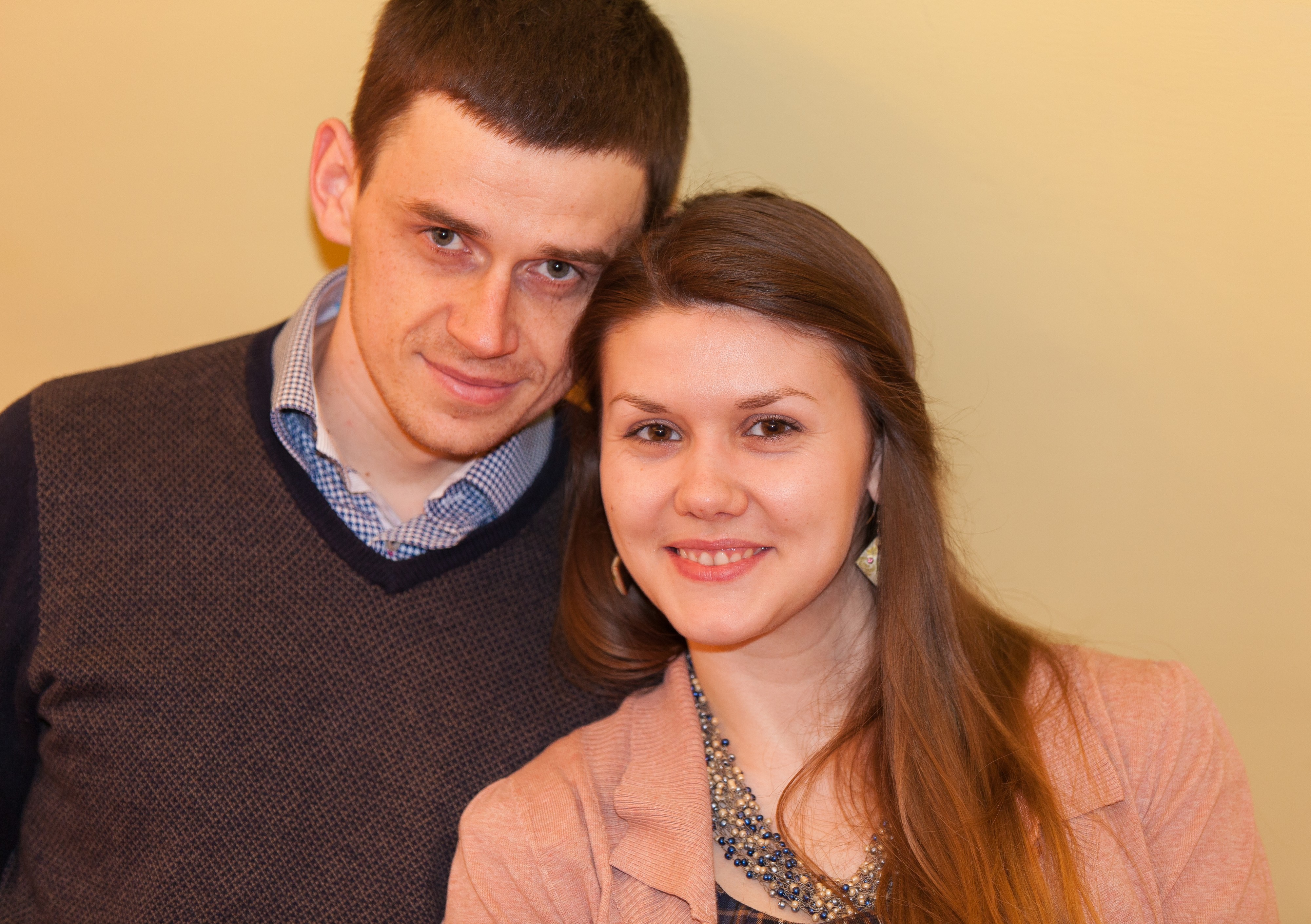 young Catholic husband and wife photographed in March 2014