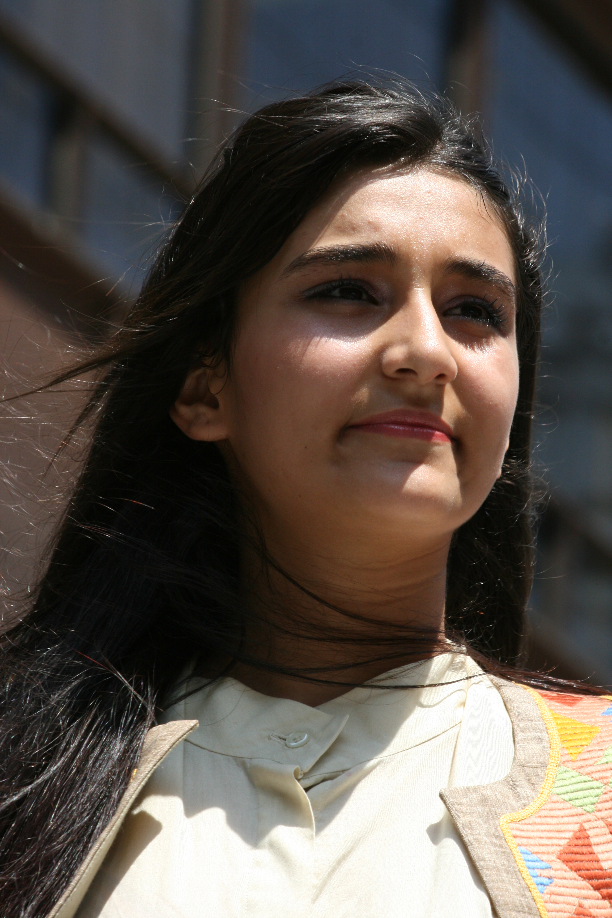 Turkish girl in white costume