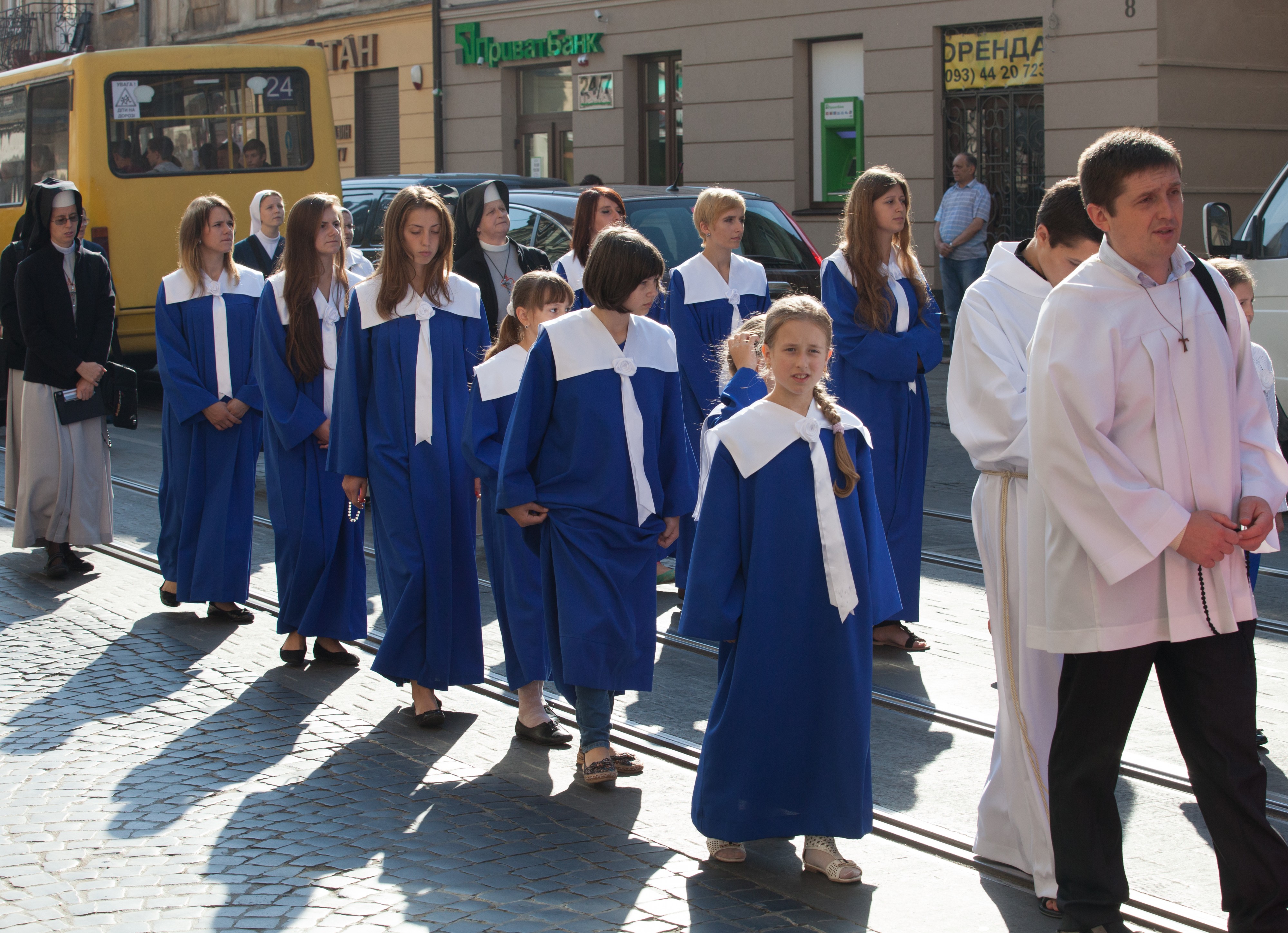 a Catholic procession in Lviv, Ukraine in September 2014, picture 2