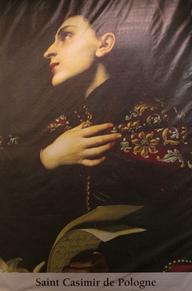saint Casimir of Poland (saint Casimir de Pologne). All Christians in heaven are considered to be saints.