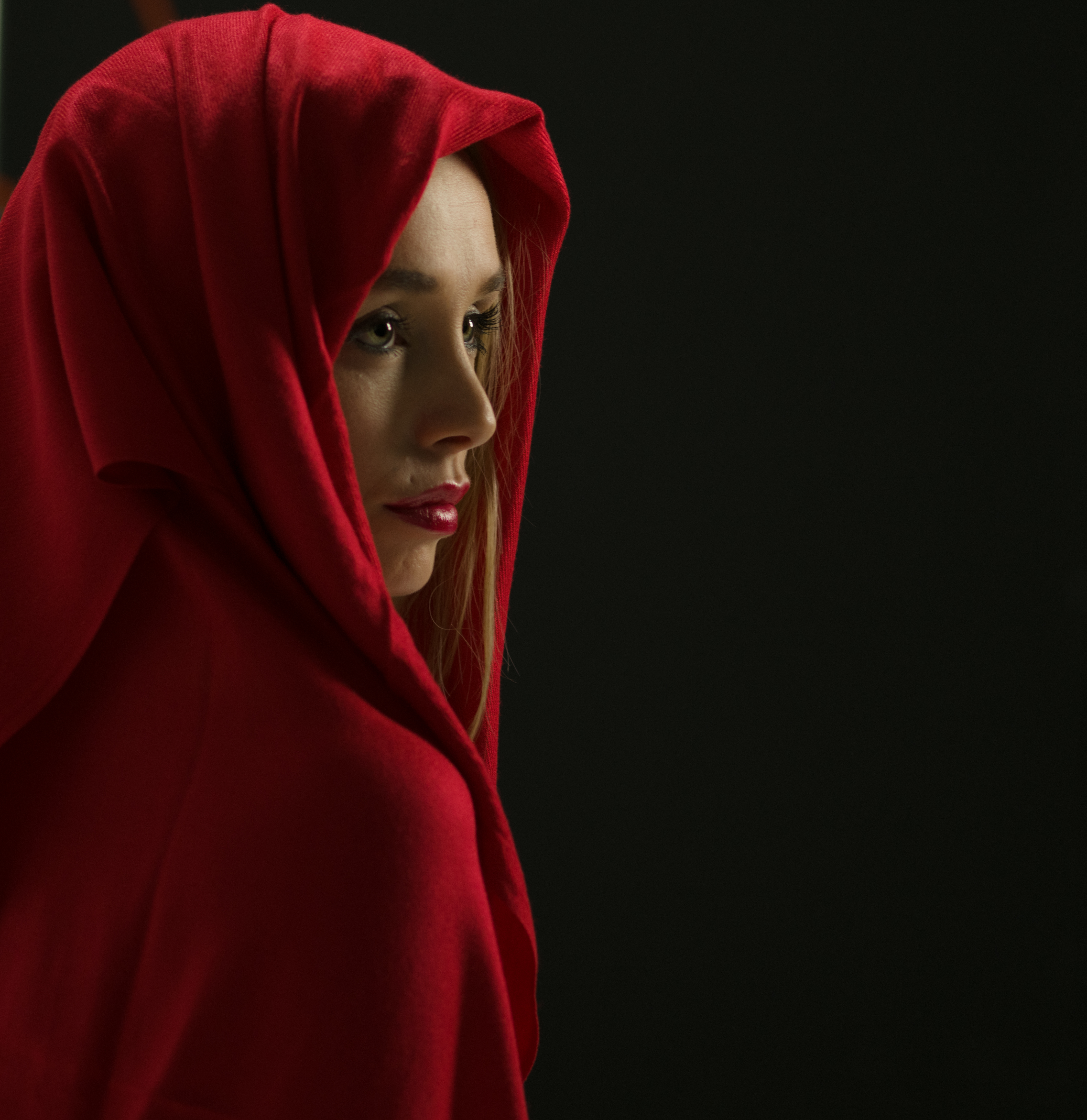 Model wearing red scarf (23232261500)