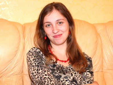 a beautiful smiling charming young brunette Catholic woman, picture 25