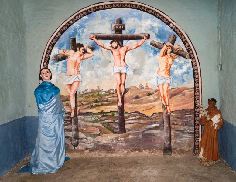 Mural crucifixión de Jesús