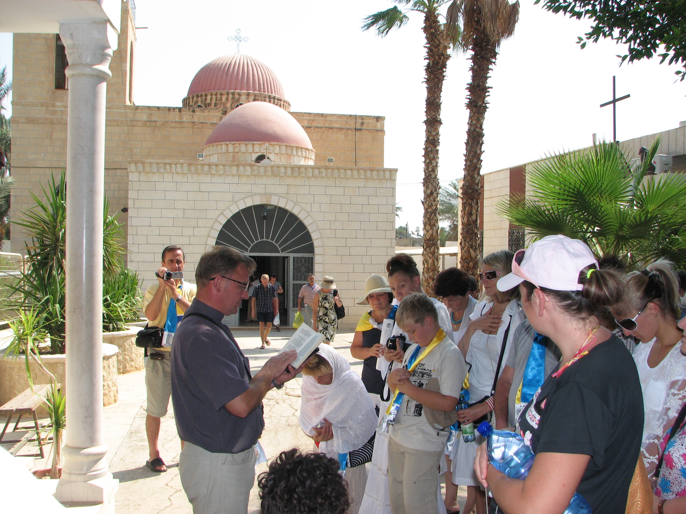 Christian pilgrims in Jericho, Israel, 2011, picture 2.