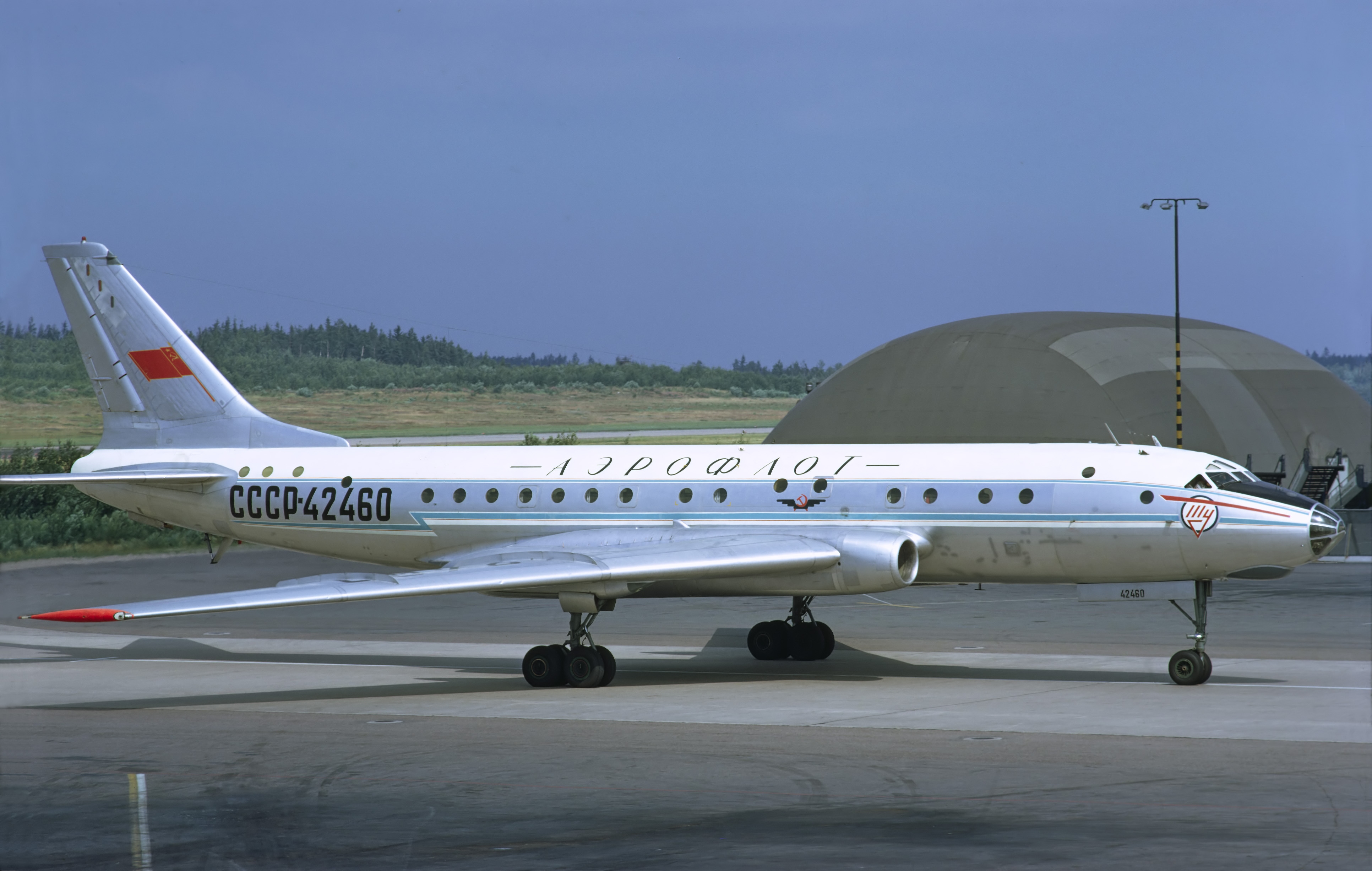 Aeroflot Tupolev Tu-104B at Arlanda, July 1972