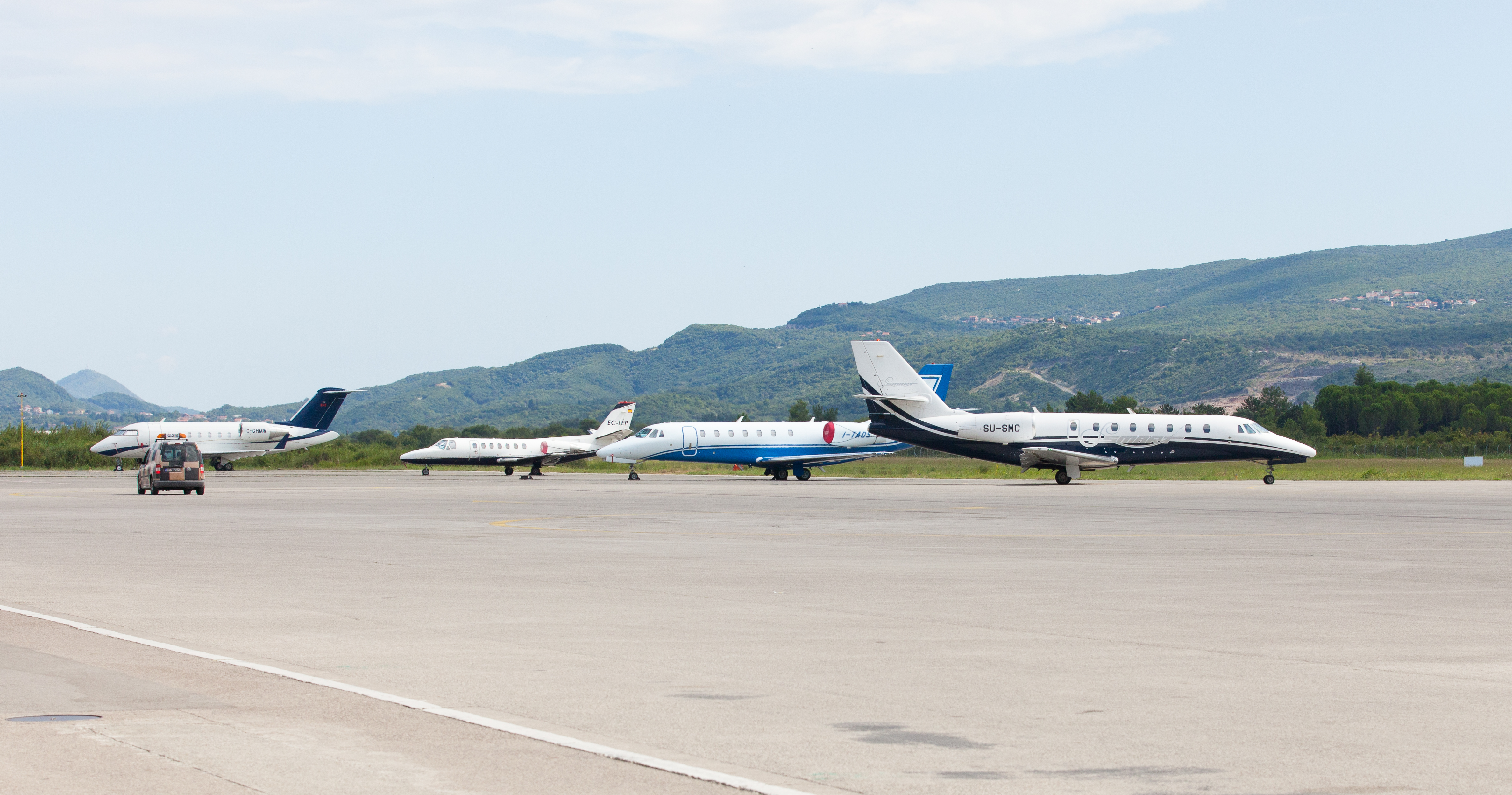airplanes photographed in Tivat airport, Montenegro in August 2014, picture 4