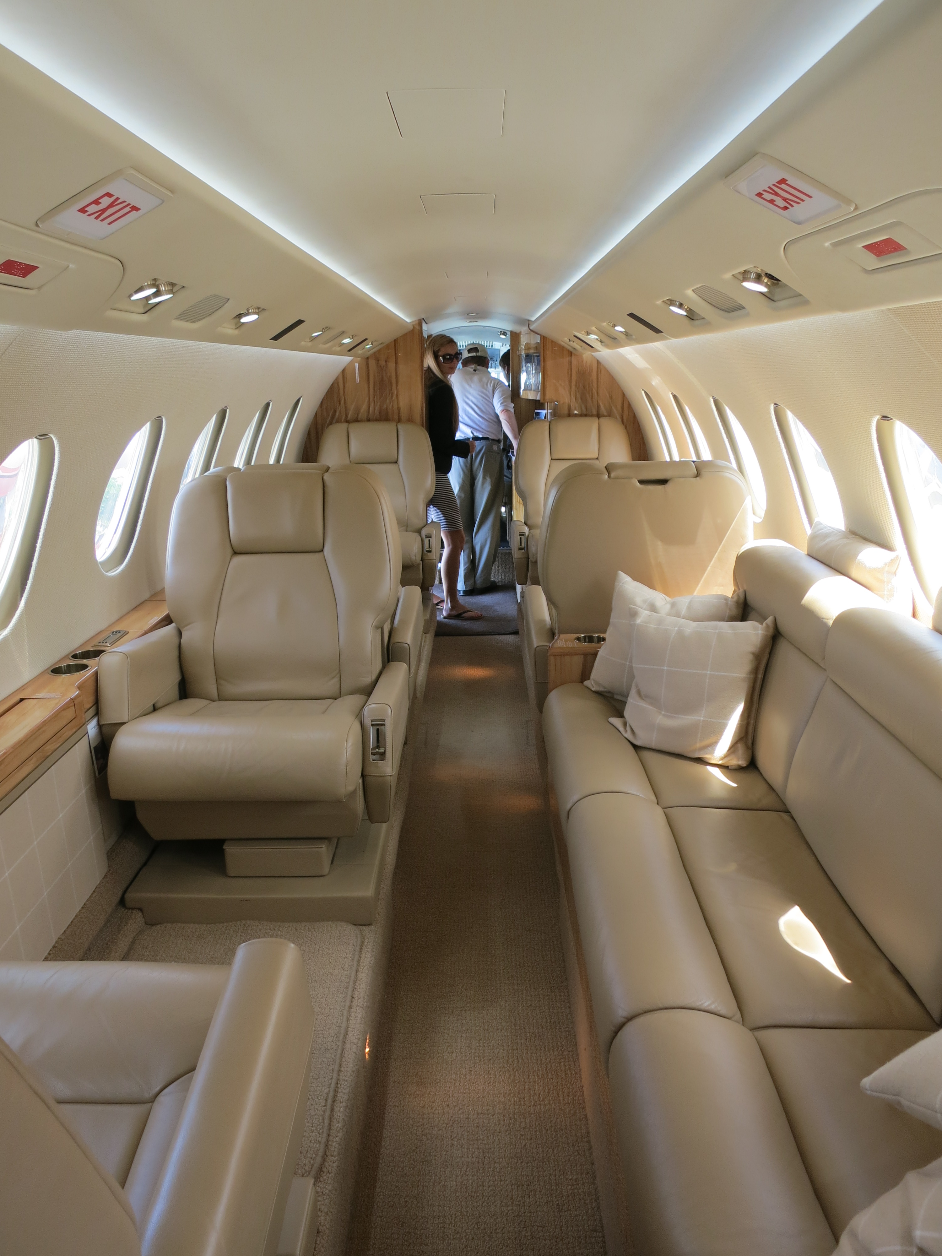 Dassault Falcon 50 cabin looking forward