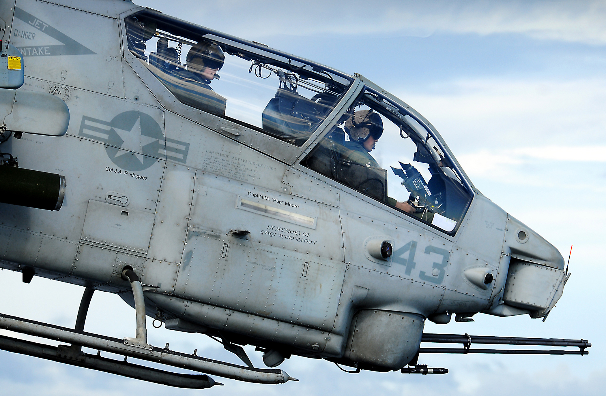 Defense.gov News Photo 100617-N-7948R-125 - U.S. Marine Corps pilots assigned to the 15th Marine Expeditionary Unit fly an AH-1W Super Cobra helicopter during flight operations aboard the