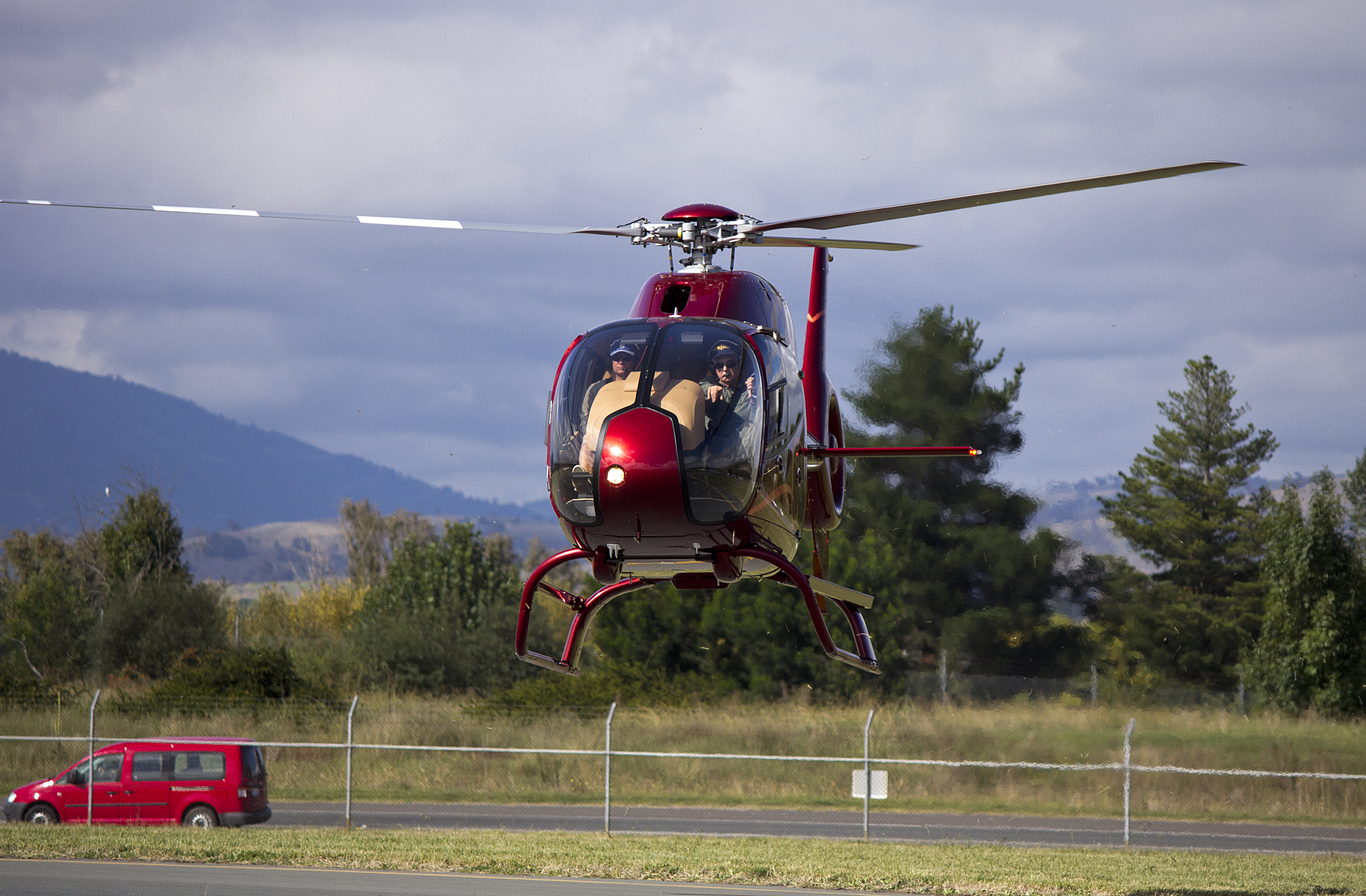 Eurocopter EC-120B Colibri (VH-VCC) landing at Canberra Airport
