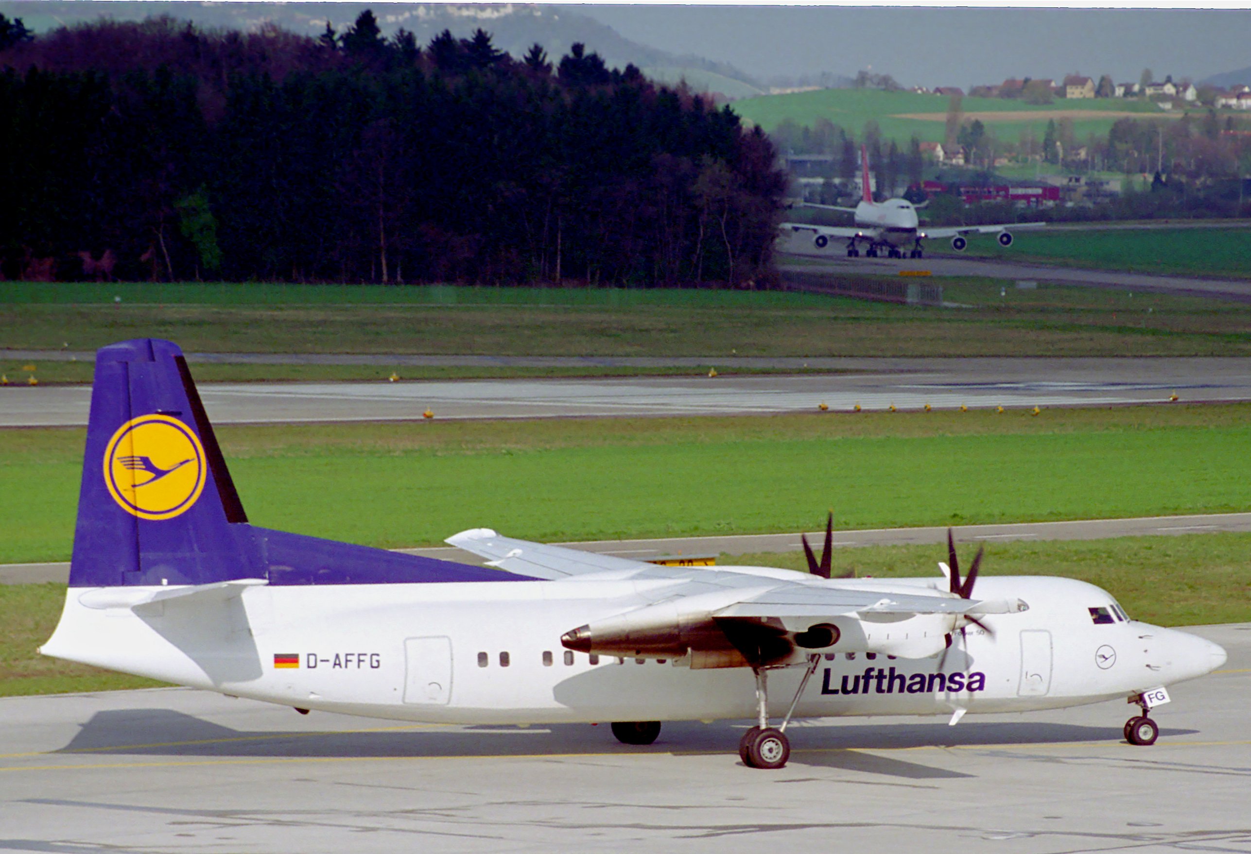 Lufthansa CityLine Fokker 50; D-AFFG@ZRH;08.04.1995 (6470894181)