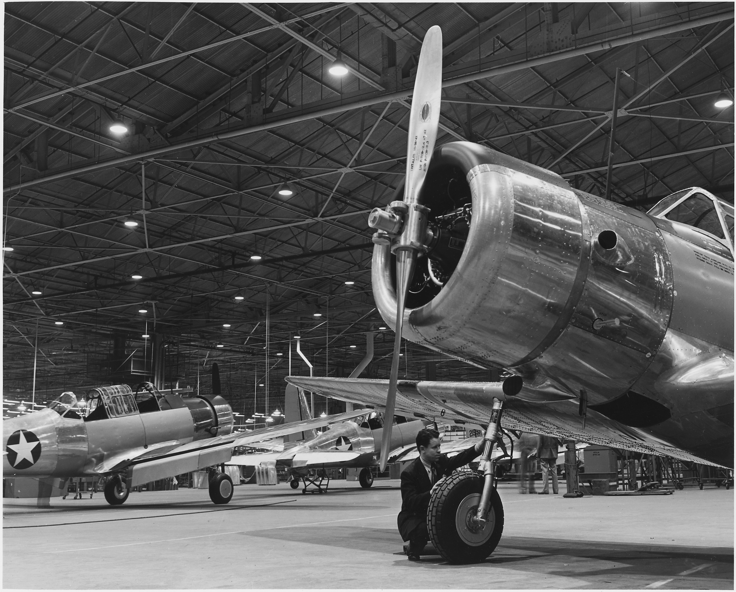 Planes in an aircraft production plant - NARA - 196196
