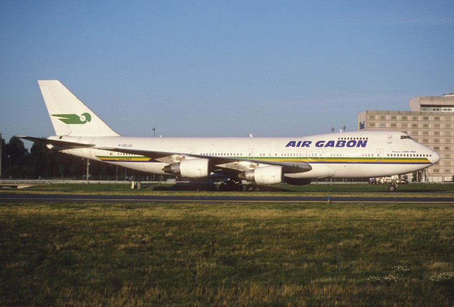 145af - Air Gabon Boeing 747-2Q2B (M); F-ODJG@CDG;11.08.2001 (5587767659)