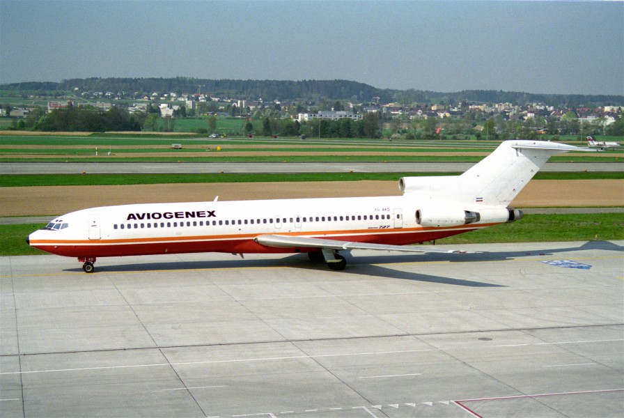 Aviogenex Boeing 727-2L8; YU-AKD@ZRH;11.04.1997 (6161916841)