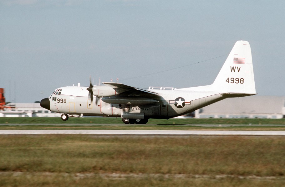 C-130T Hercules of VR-48 takes off from NAF Washington 1993